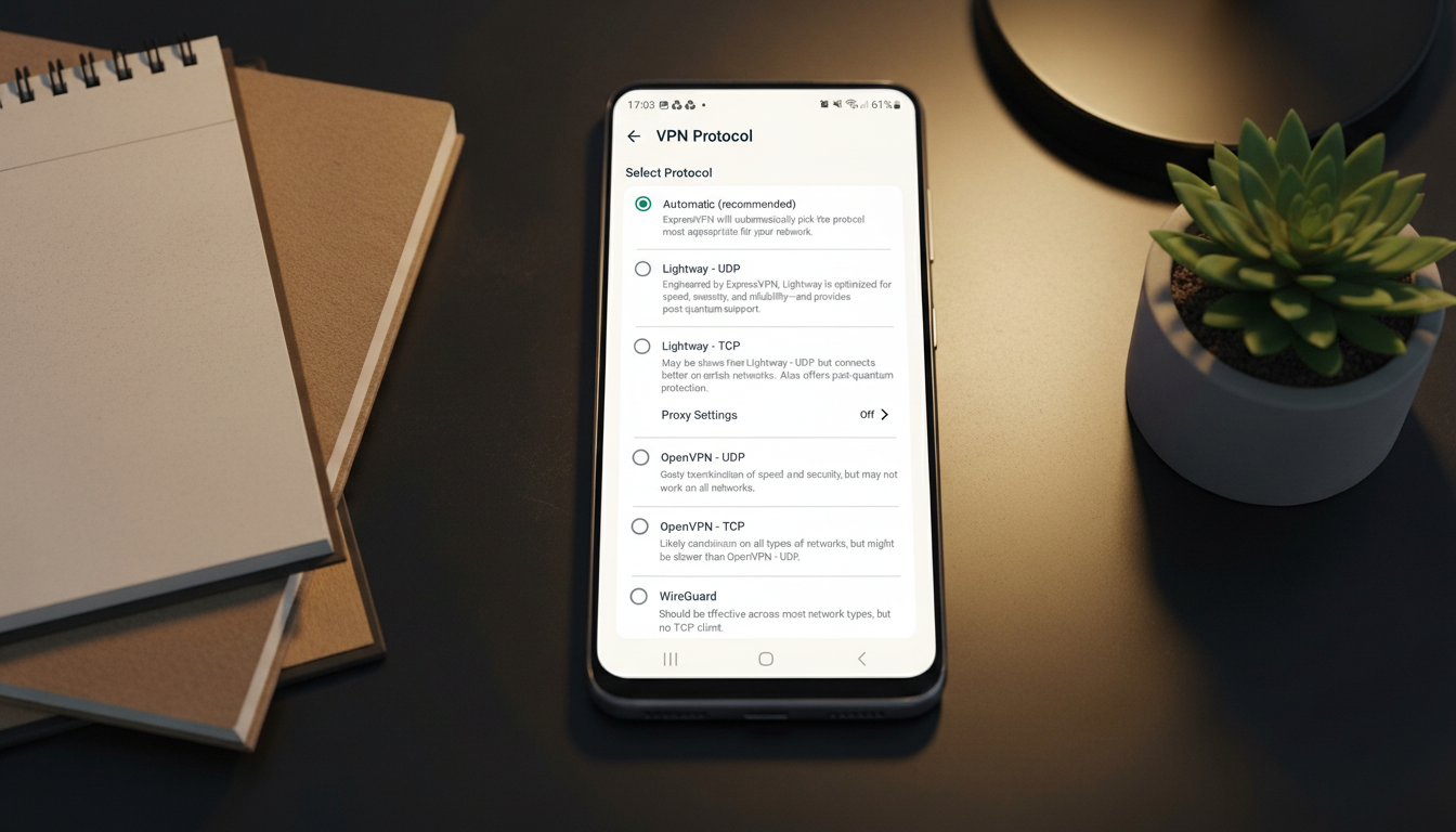 ExpressVPN protocols on Android