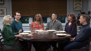 Friends gathered for game night on SNL