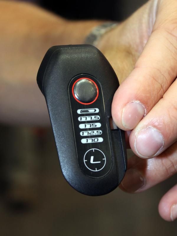 The tiny Look KeO Power transmitter is tidy and lightweight.