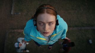 Sadie Sink as May Mayfield listening to "Running up that Hill" in Stranger Things Season 4