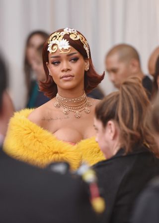 Rihanna attends the "China: Through The Looking Glass" Costume Institute Benefit Gala at the Metropolitan Museum of Art