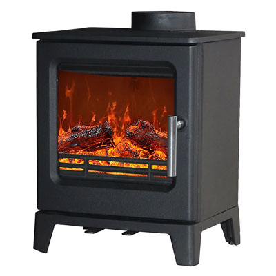 black ecodesign log burning stove