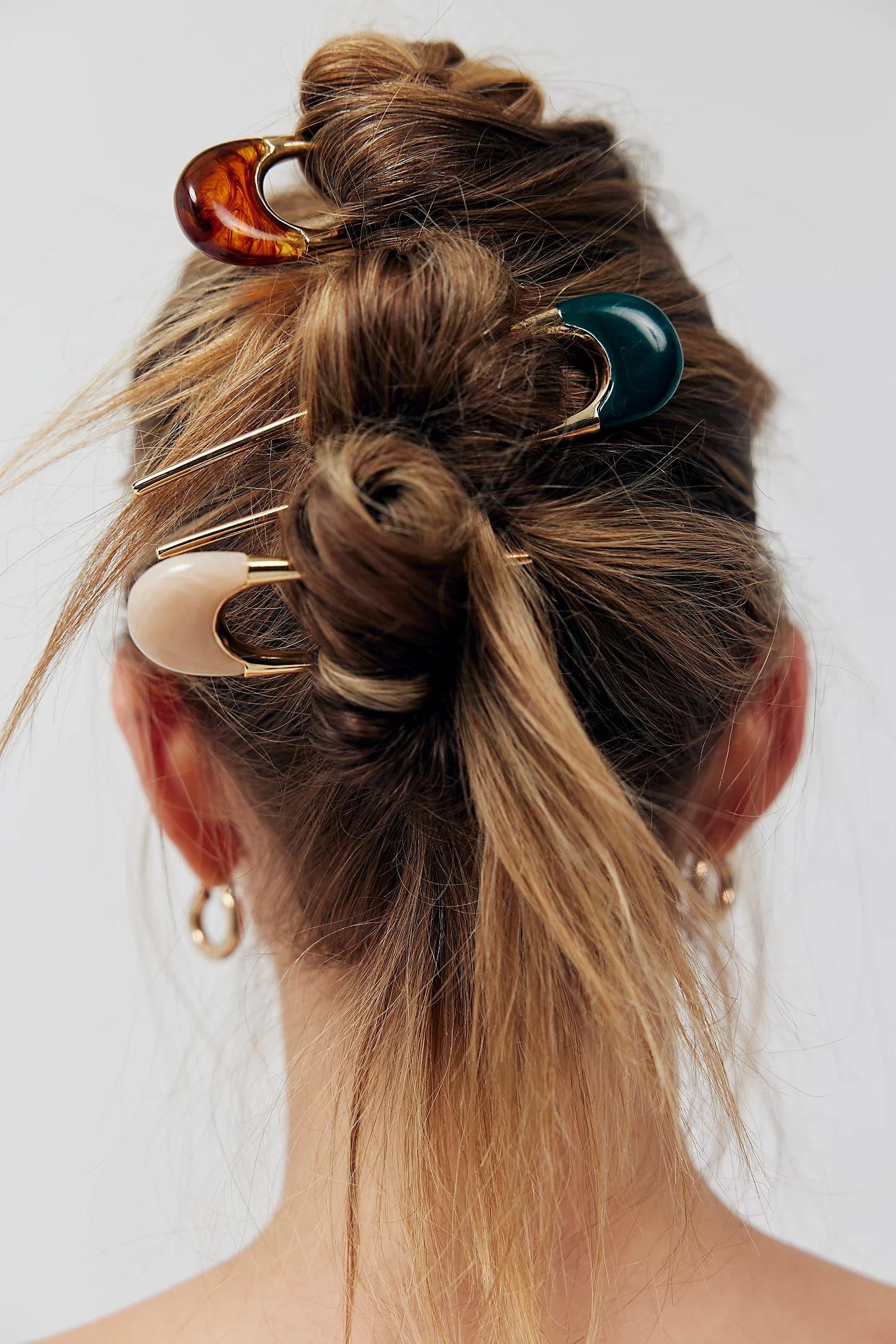 French pins in updo