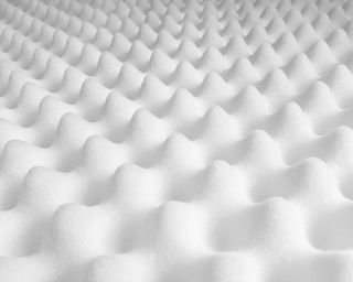Egg crate mattress topper zoomed in on texture