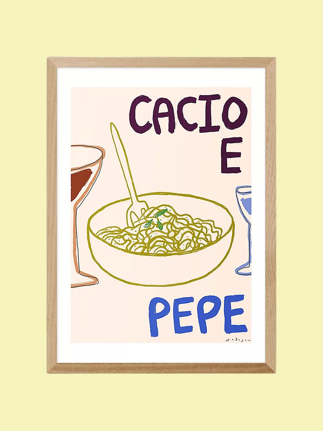 East End Prints , Cacio e Pepe Framed Wall Art