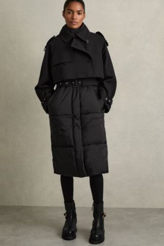 Reiss Emmie Hybrid Puffer Coat