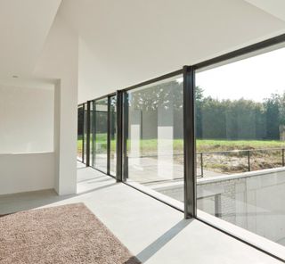 and generous openings make the space seem even larger and even brighter, almost a continuation of the countryside