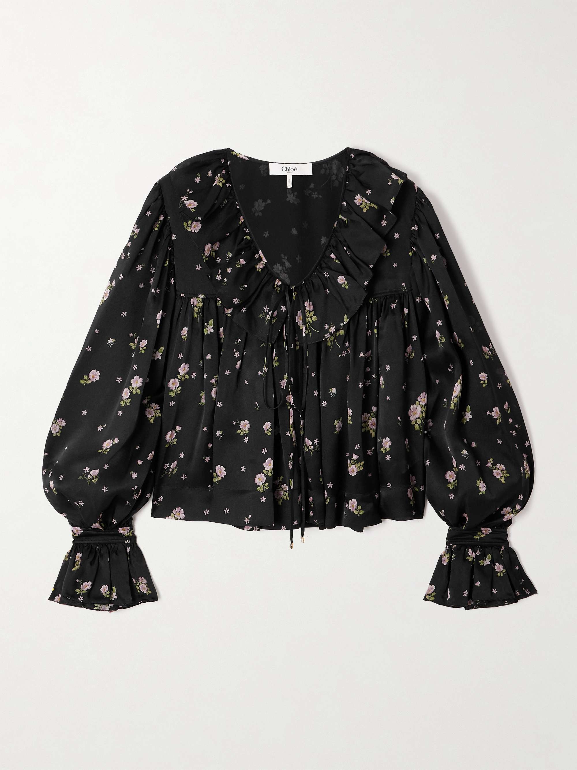 Printed Silk-Chiffon Blouse
