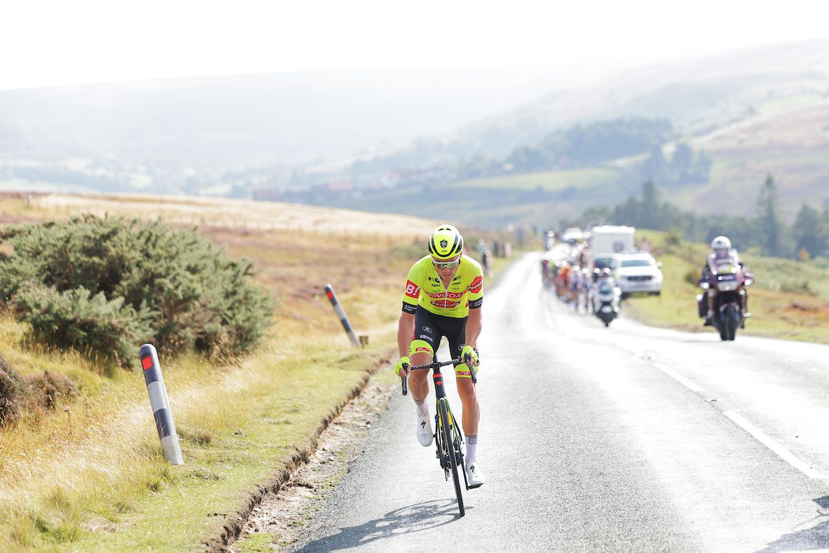 Picture by Alex WhiteheadSWpixcom 07092022 Cycling 2022 AJ Bell Tour of Britain Stage 4 Redcar to Duncombe Park Helmsby England Team Bingoal Pauwels Sauces WB