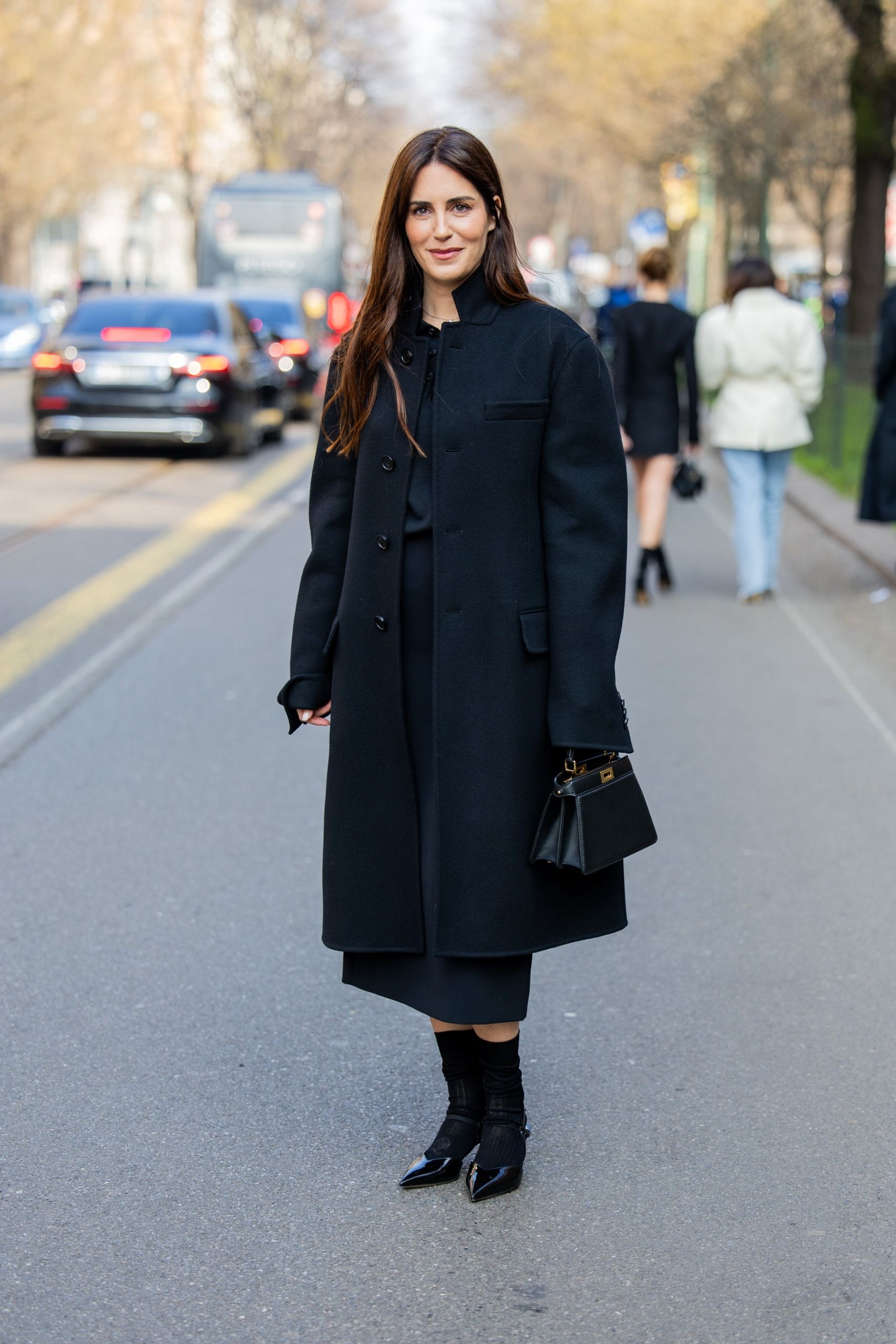 woman at fashion week street style 