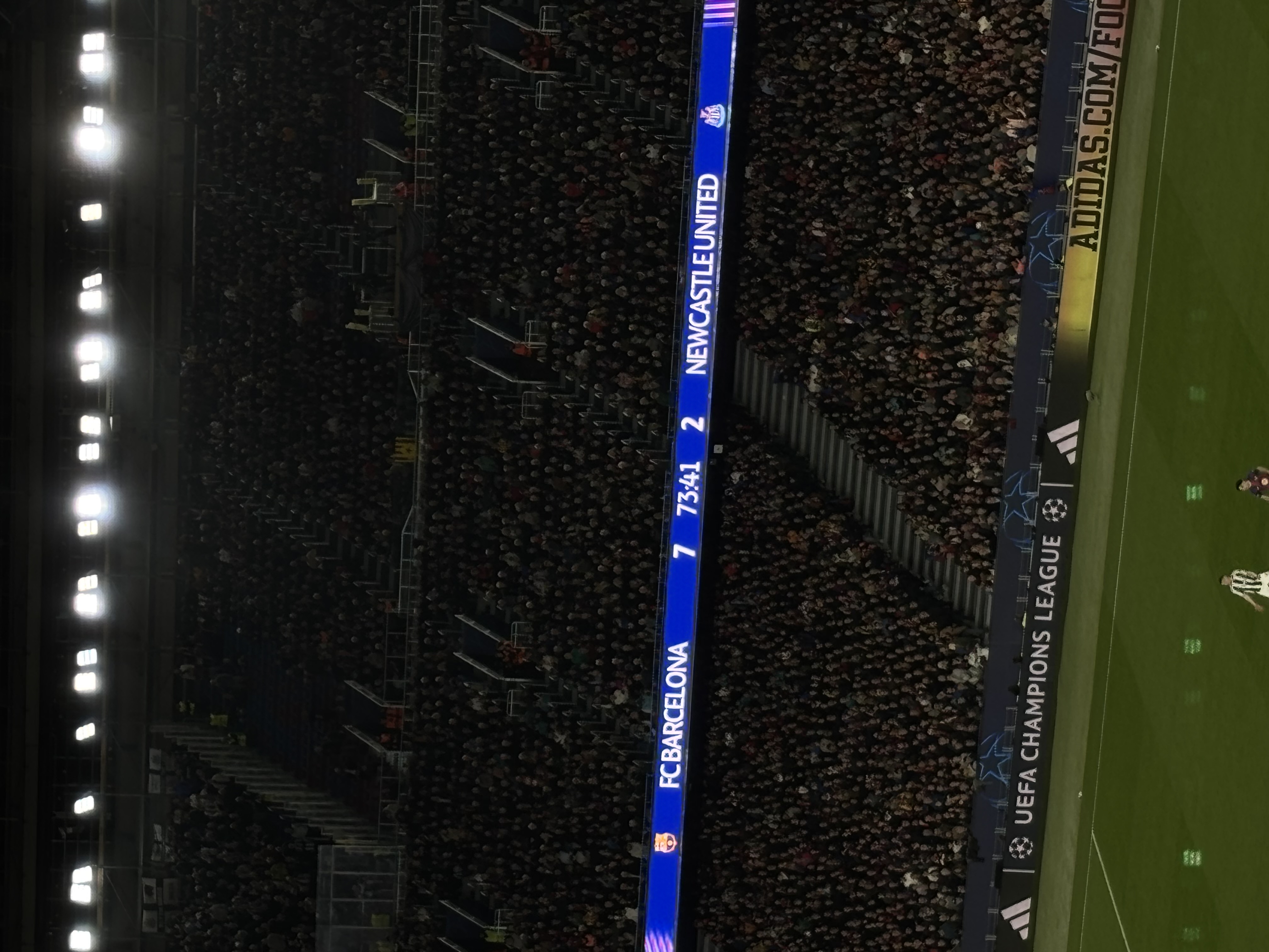 Barcelona vs Newcastle United, 18 March 2026