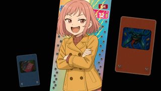 Hardest screenshot of anime girl with pink hair and yellow coat