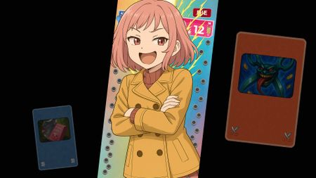 Hardest screenshot of anime girl with pink hair and yellow coat