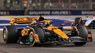 Oscar Piastri of Australia drives the (81) McLaren ahead of the Singapore Grand Prix live stream