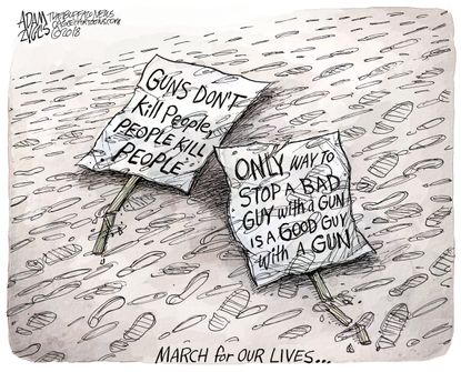 Political cartoon U.S. March For Our Lives gun control