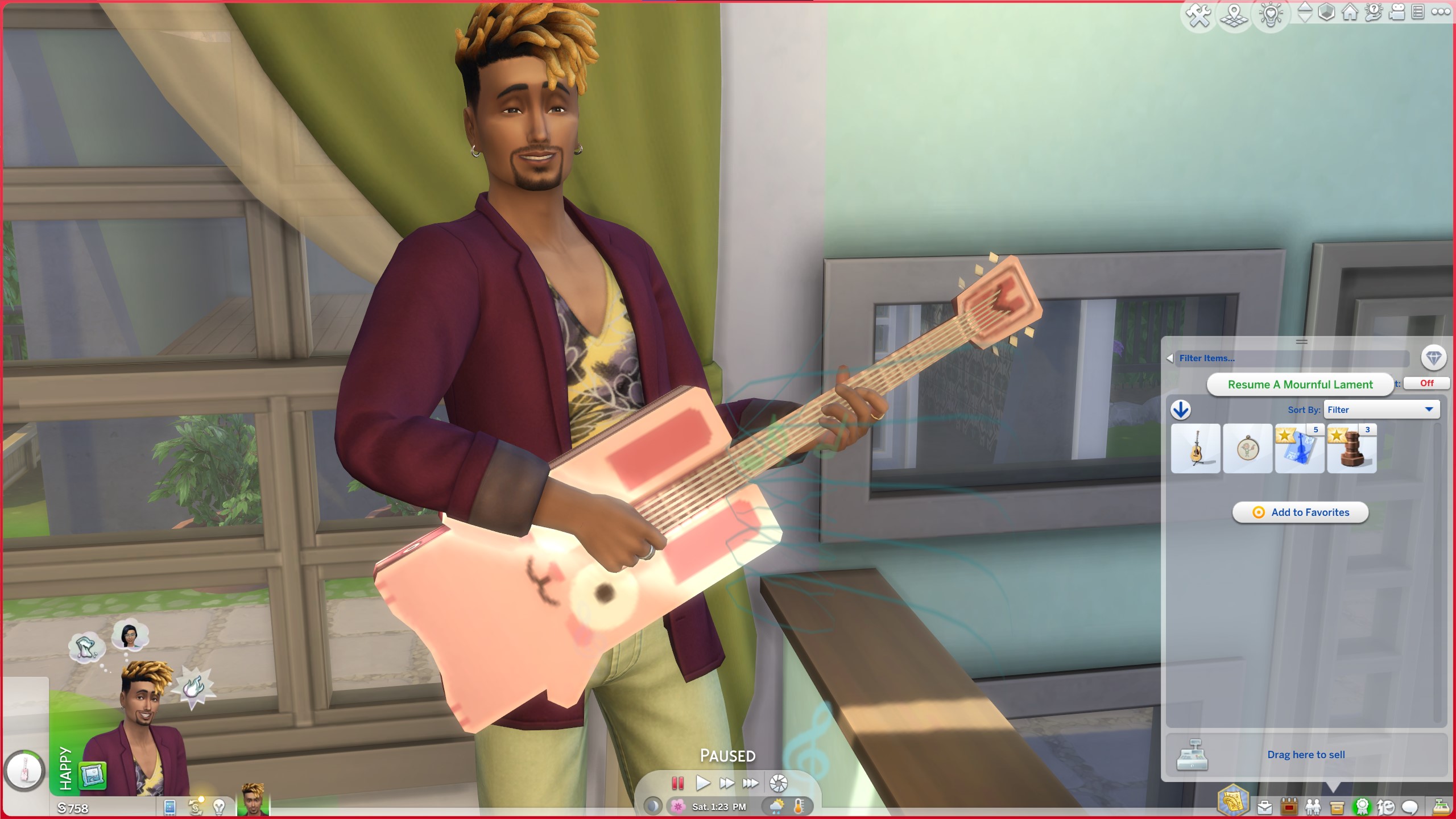 How to write songs in The Sims 4 with your Sim's instrument of choice