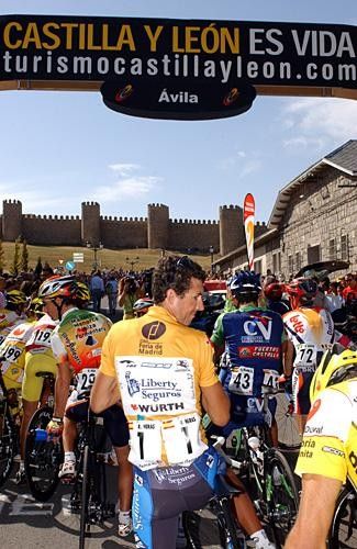 Heras lines up for the start in Avila