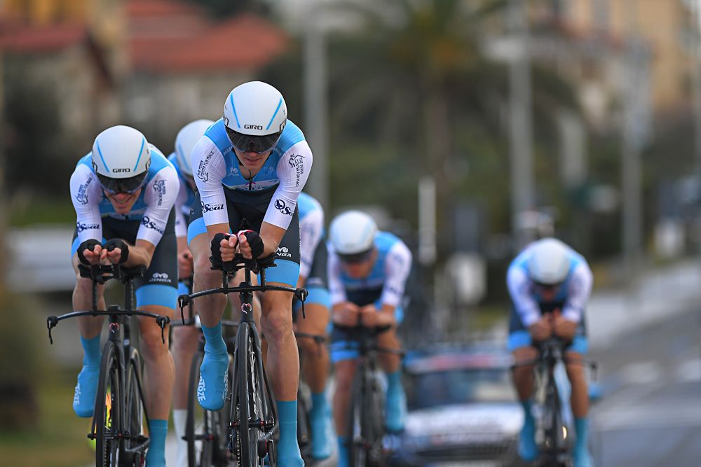 Israel Cycling Academy riders finished ninth in the Tirreno TTT