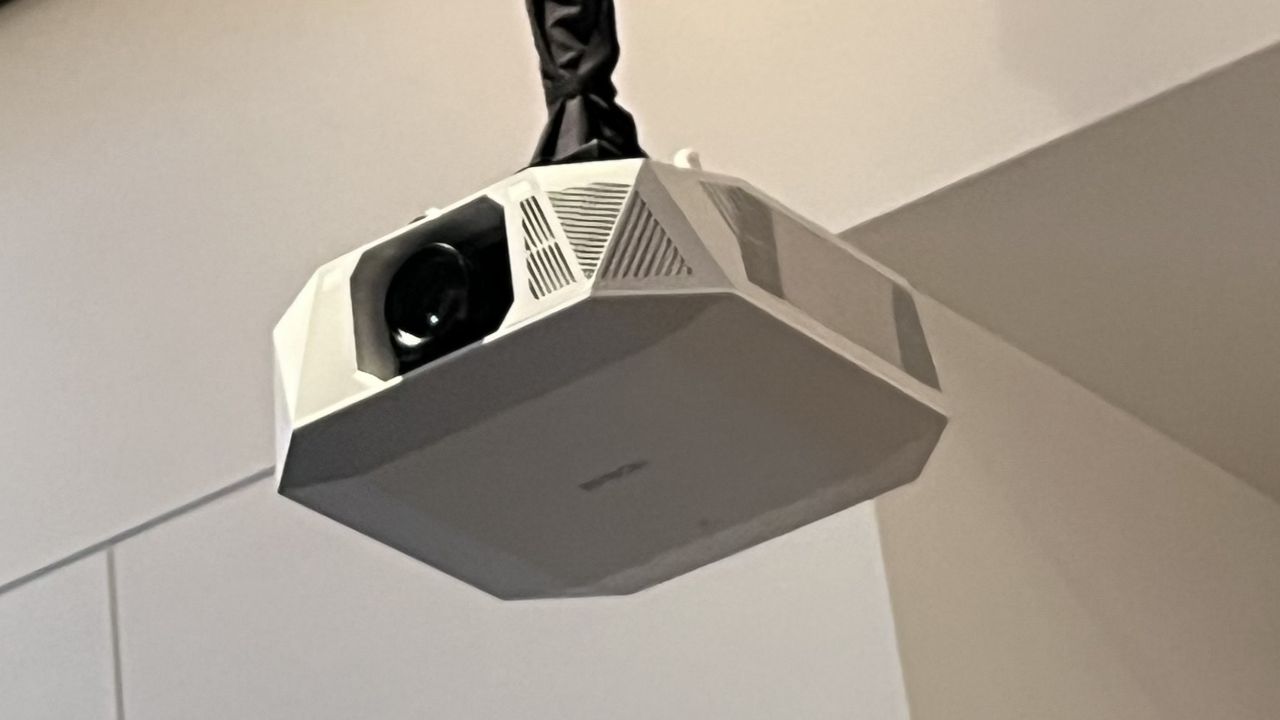 Epson QL7000 projector hanging from ceiling