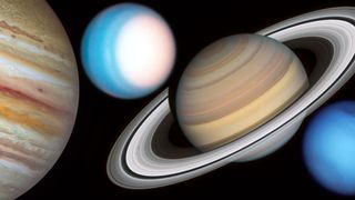 Saturn, Jupiter, Neptune, and Uranus 