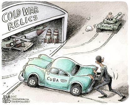 Obama cartoon World Cuba Cold War