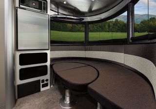 The front dinette in the Airstream Basecamp Xe