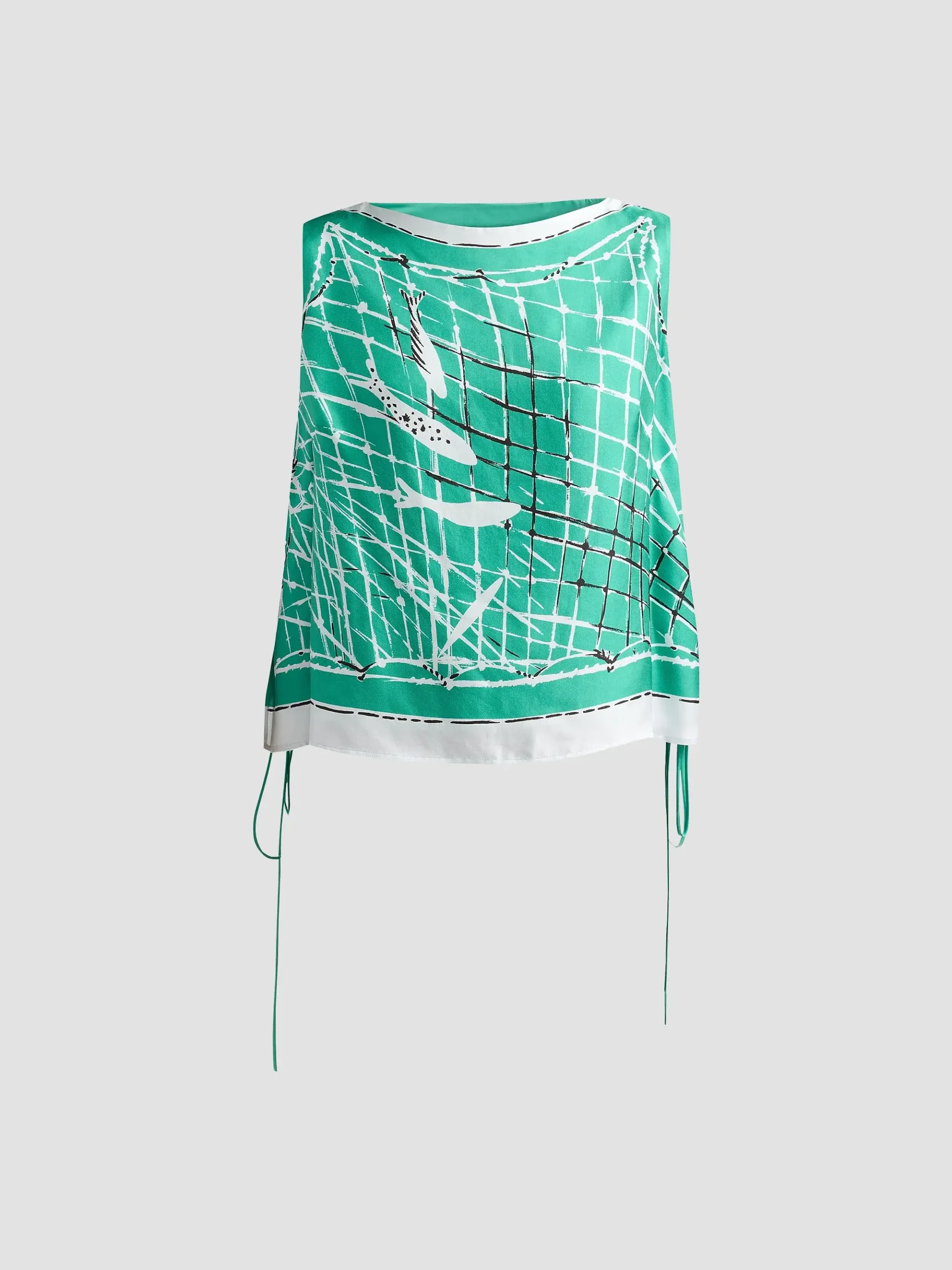Siggi Silk Fish Net Print Top