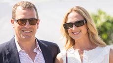 Peter Phillips and Harriet Sperling attend The Royal Charity Polo Cup 2025 at Guards Polo Club on July 11, 2025