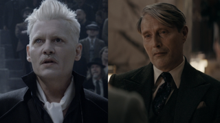 Johnny Depp and Mads Mikkelsen side by side as Grindelwald