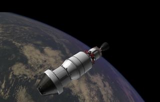 NASA's first Orion space capsule orbits the Earth in this still from a NASA animation depicting the unmanned Exploration Flight Test 1 mission to test spacecraft systems and re-entry capabilities.