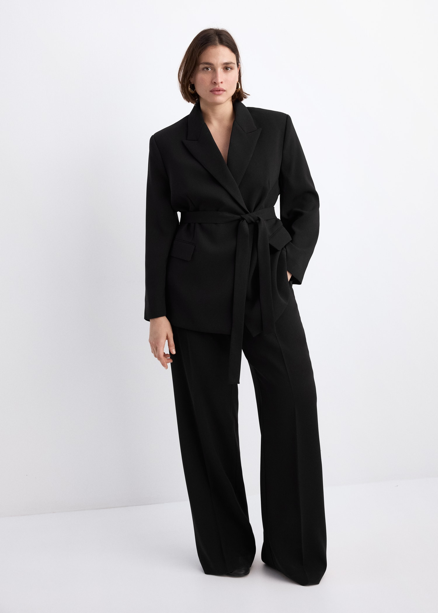 Suit Jacket With Scarf - Women | Mango Usa