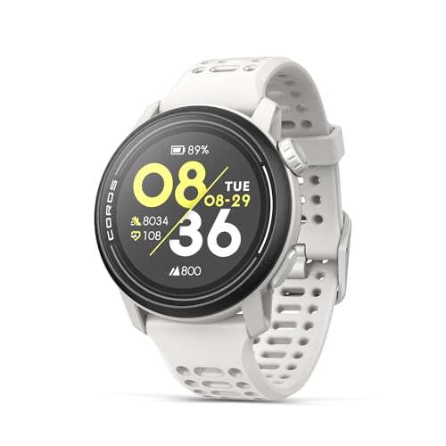 Coros Pace 3 Sport Watch Gps, Lightweight and Comfort, 17 Days Battery Life, Dual-Frequency Gps, Heart Rate, Navigation, Sleep Track, Training Plan, Run, Bike, and Ski -White Silicone
