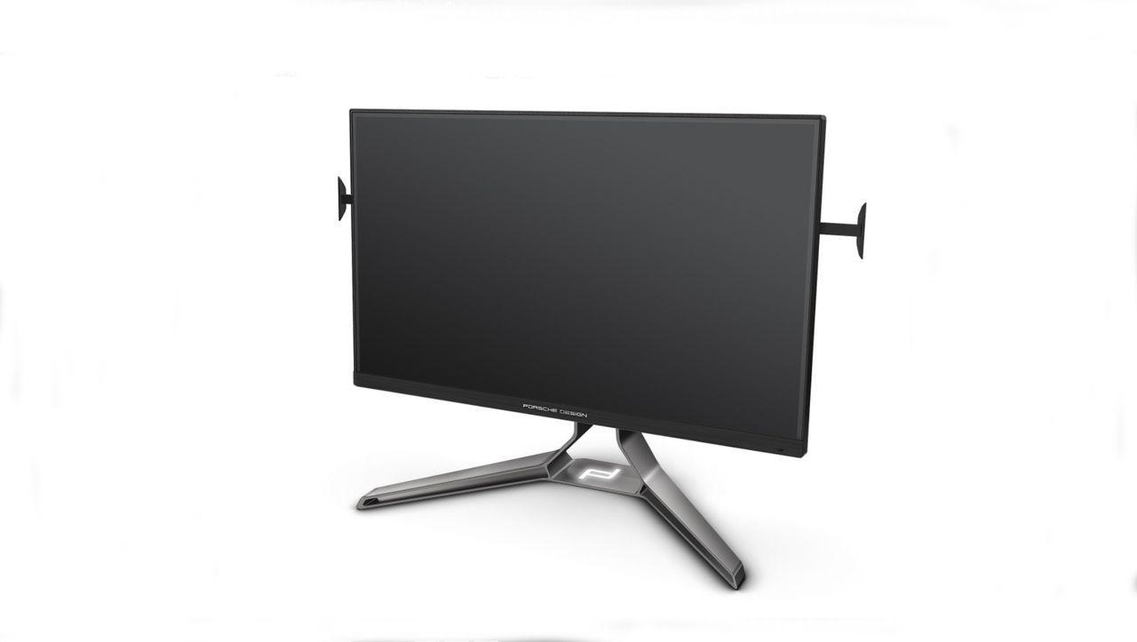 Shots of Porsche Monitor in various positions.