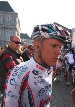 Philippe Gilbert (Omega Pharma-Lotto) looked nervous before the start