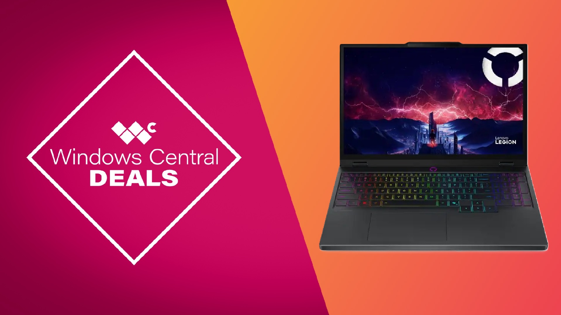 Windows Central promotional deal banner for Lenovo Legion 5