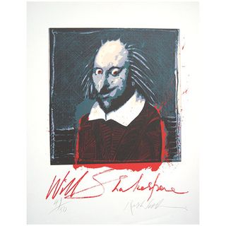 Abstract art work of William Shakespeare and a signature