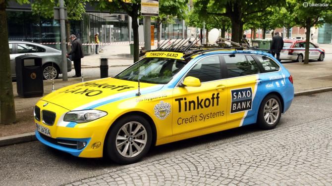 Tinkoff-Saxo uses these BMWs in the caravan