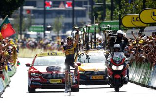 Tour de France 2021: Sepp Kuss celebrates winning on 'home soil' in Andorra