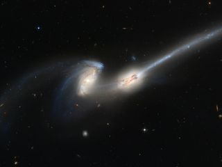 Galaxy collision, hubble images