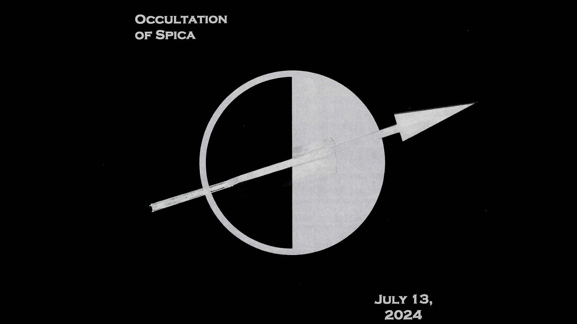 The accompanying diagram shows the general orbit of Spica passing behind the Moon as seen from most of the United States. 