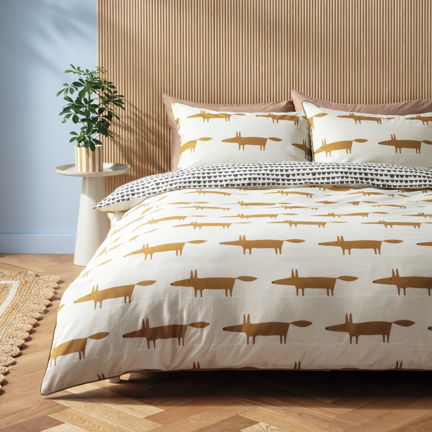 Habitat X Scion Mr Fox Cotton Cream Bedding Set - Single