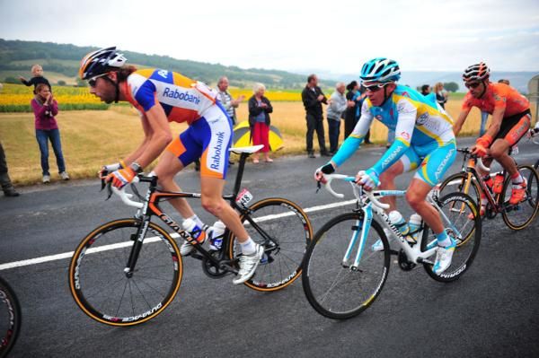 Laurens Ten Dam (Rabobank) in the early part of the stage.