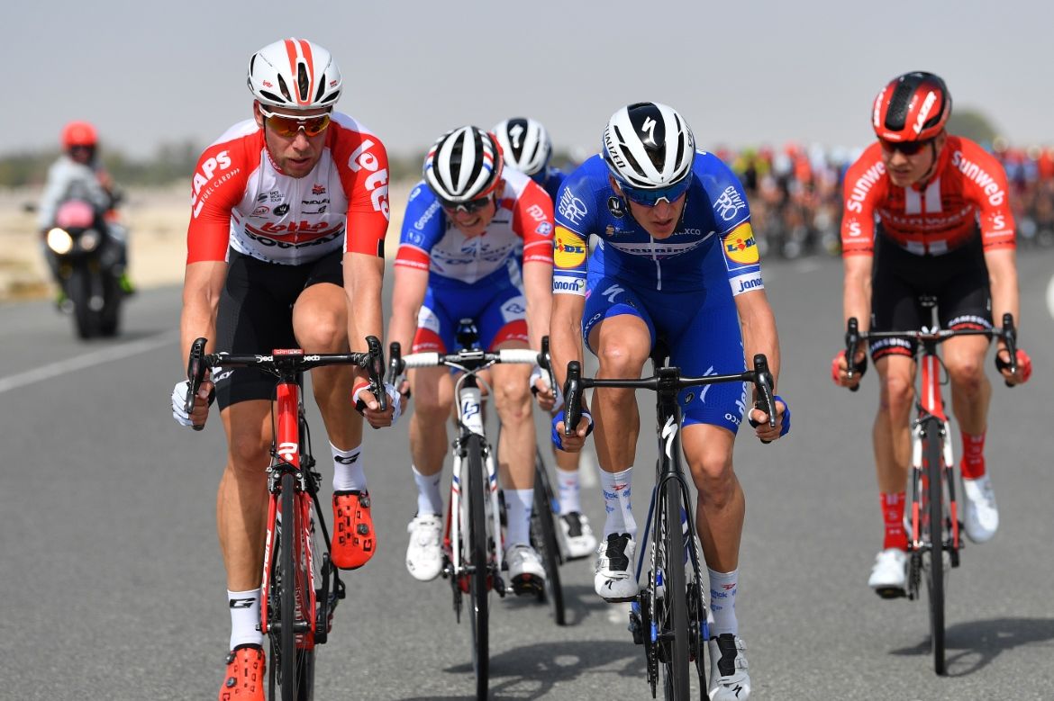 Roger Kluge (Lotto Soudal) in an echelon