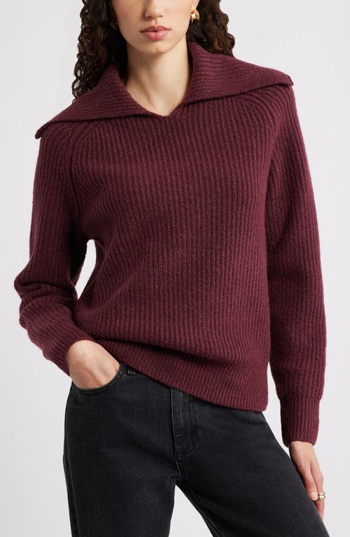 Rib Sailor Collar Sweater