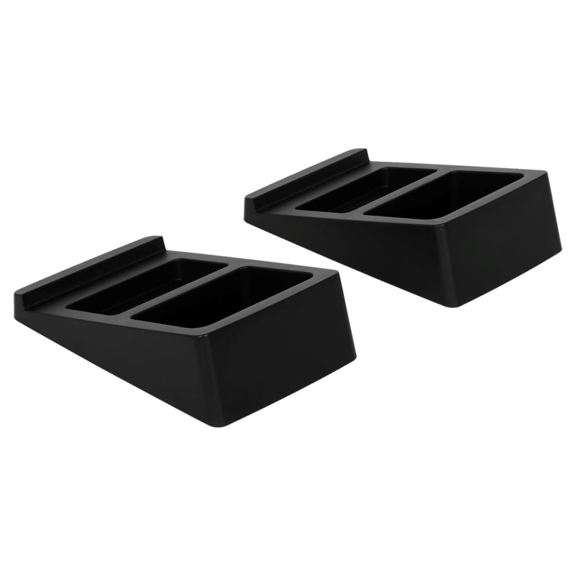 Two Monoprice Speaker Wedge Mounts against white background.