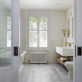 White bathroom with window