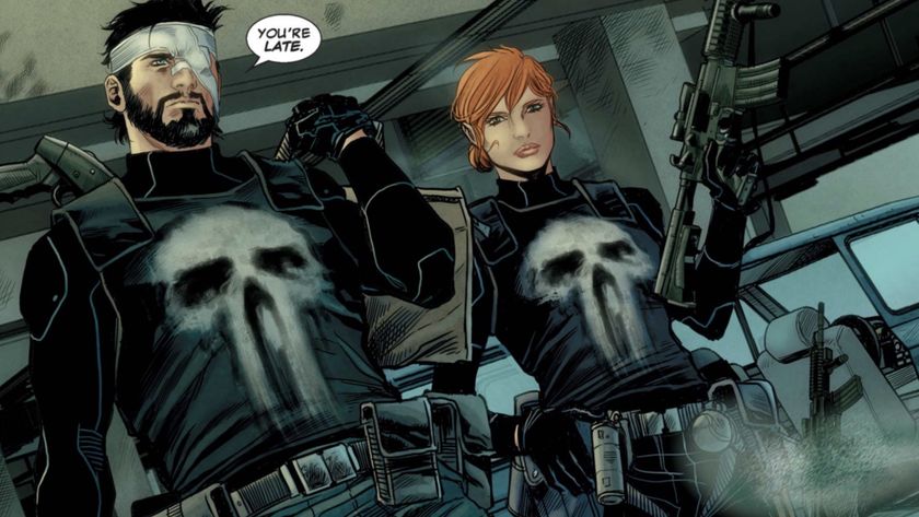 Frank Castle and Rachel Cole in their Punisher gear