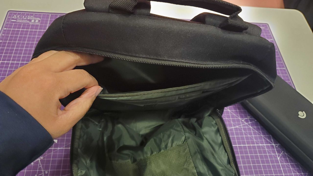 a black laptop backpack