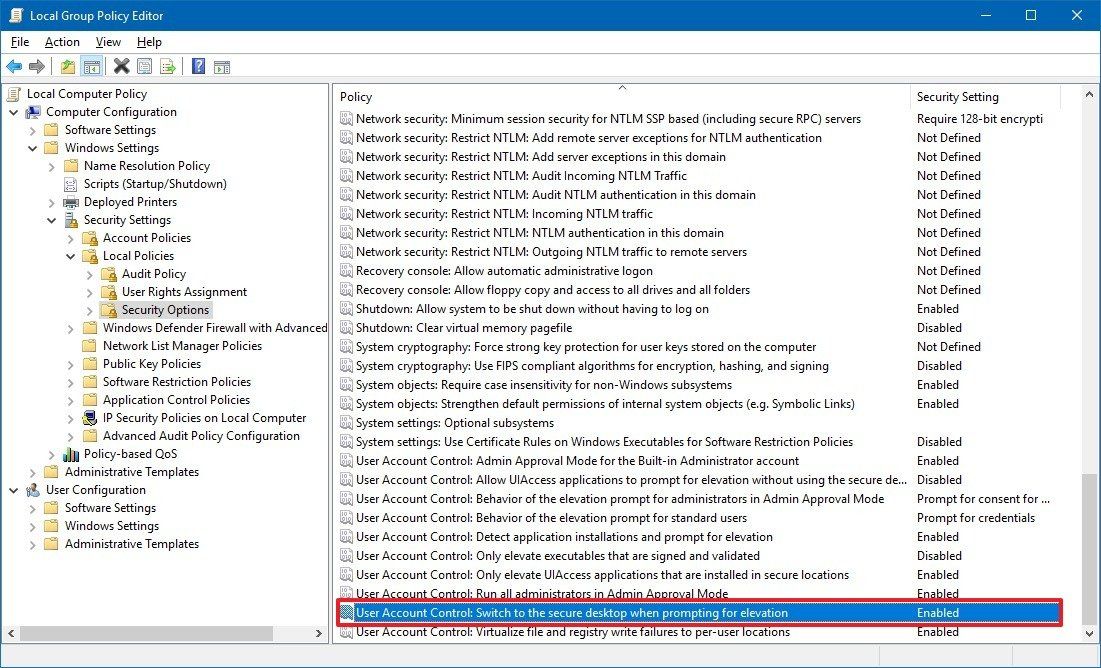 Windows 10 How to disable secure desktop on UAC prompt Windows Central
