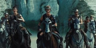 Wonder Woman movie Antiope Robin Wright charging into battle